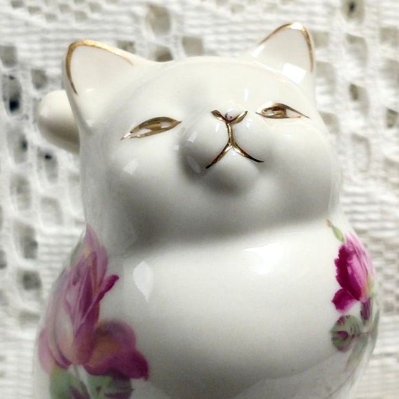 Japanese Small Colorful Porcelain Cat Figurine Andrea by Sadek - Picture 4 of 10